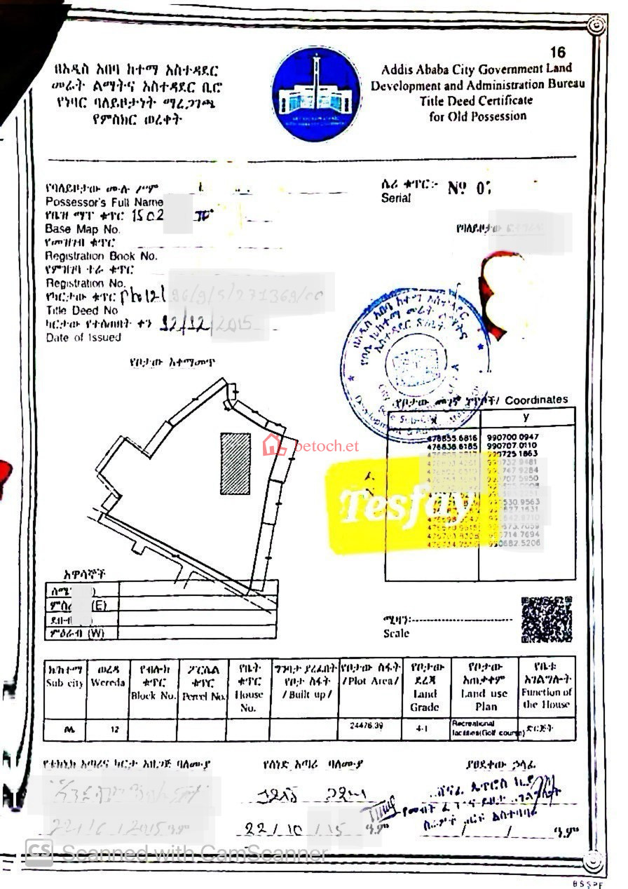 Bole Bulbula 24500 m2 Detached house
