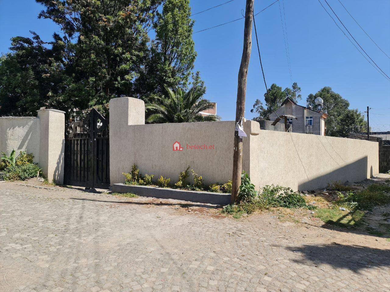99.Megenagna AMCE 500 m² an old L-shape House (For residence or Apartment construction)