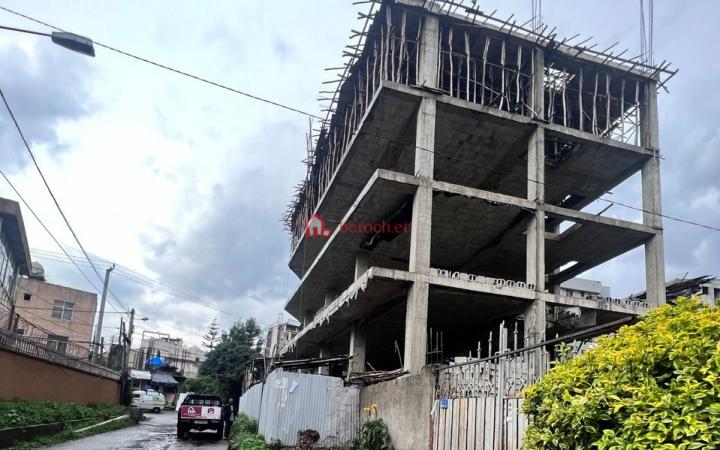 59.Under Construction Building for sale In Bole meskel flower Ethiopia m² G⁺⁷ (Under Construction now structure G⁺³ )