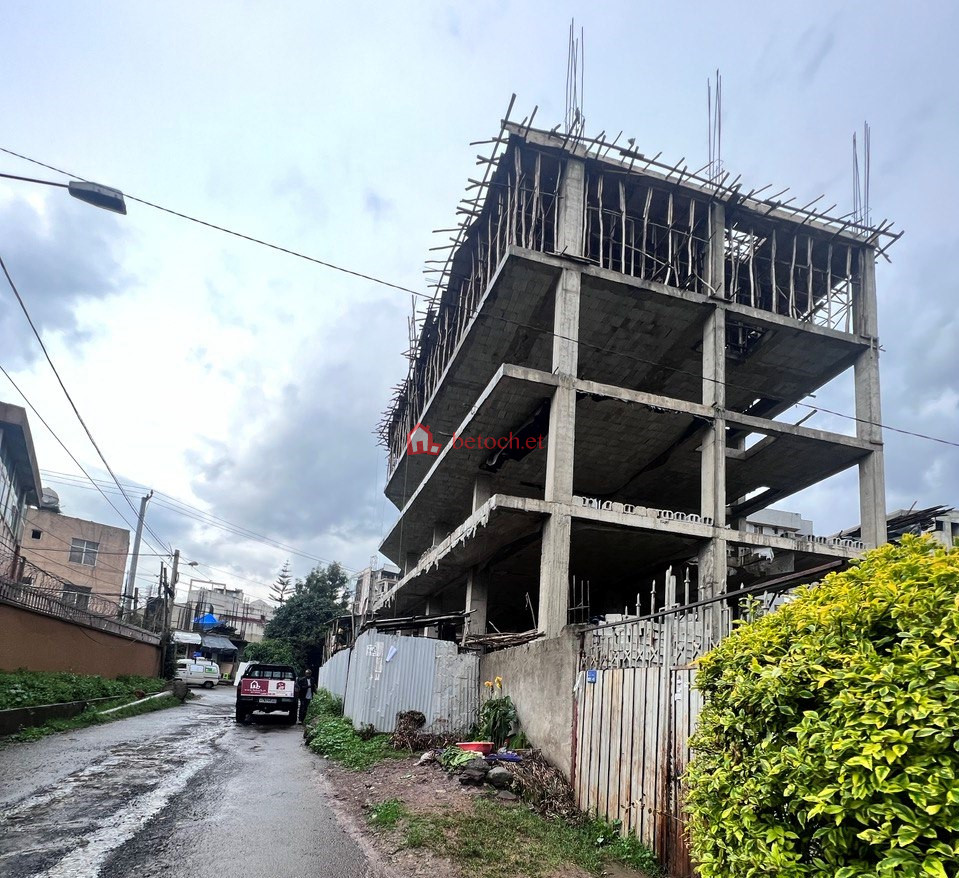 59.Under Construction Building for sale In Bole meskel flower Ethiopia m² G⁺⁷ (Under Construction now structure G⁺³ )